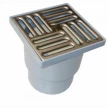 Трап 110 с верт. вып. и Нерж. реш. 150х150 ТА1212 Анипласт***К