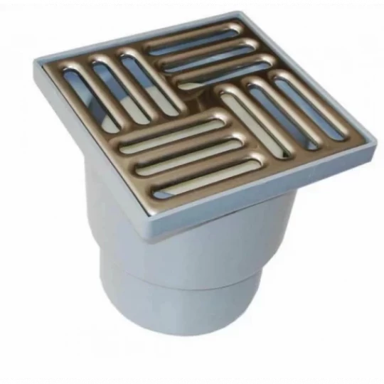 Трап 110 с верт. вып. и Нерж. реш. 150х150 ТА1212 Анипласт***К