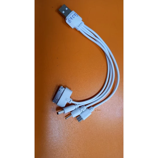 USB кабель с 4 разъемами (30pin, 2.5x0.5, microUSB, MiniUSB)