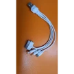USB кабель с 4 разъемами (30pin, 2.5x0.5, microUSB, MiniUSB)