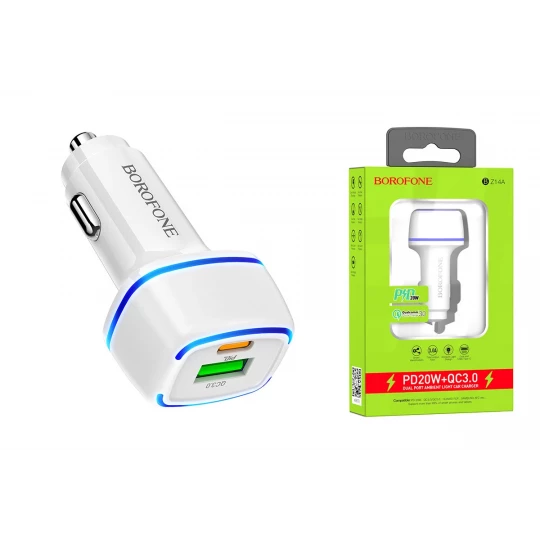АЗУ Borofone BZ14A (1Type-C + 1USB, PD20W+QC3.0) (Я)
