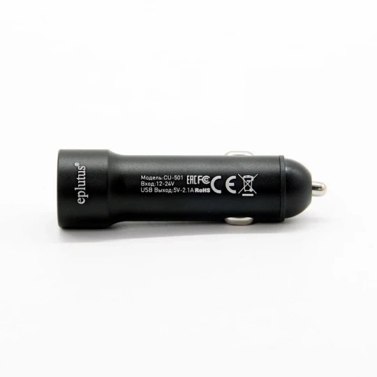 АЗУ Eplutus CU-501 (2.1A, 1USB, удлиненный)