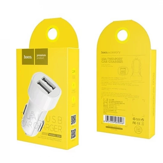 АЗУ HOCO Z2A (2.4A, 2USB) (Я)