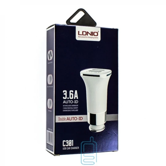 АЗУ LDNIO C301с кабелем micro USB (3.6A, 2USB, AUTO-ID) (Я)