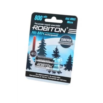 Аккумулятор R-03 1,2v * 800ma/h ROBITON SIBERIA низкотемпературные