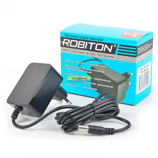 Блок питания 5В*2А (шт 5,5мм х 2,5мм) IR5-10W 5,5x2,5/12 (+) ROBITON