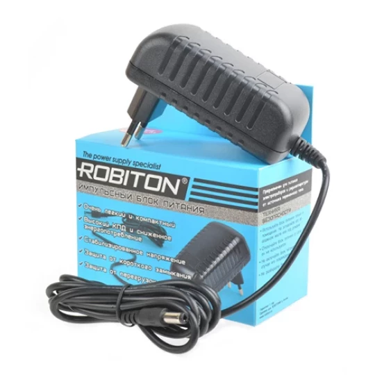 Блок питания 12в*3А (шт 5,5мм х 2,5мм) IR12-3000S/II 5,5x2,5/12 ROBITON
