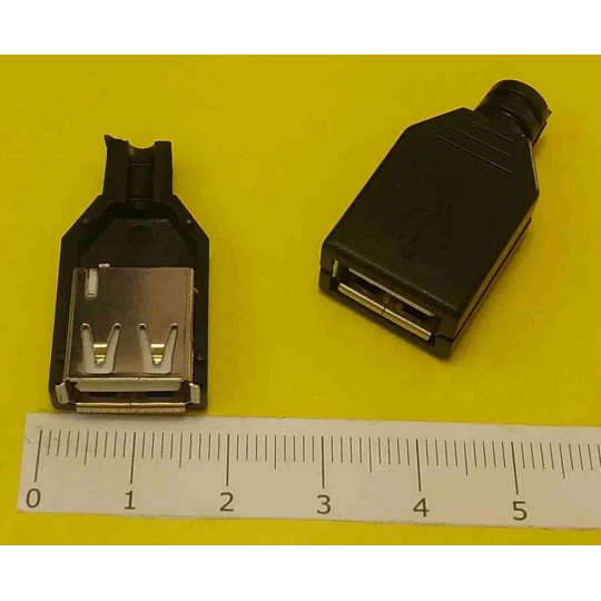 Гнездо USB-A-FPB (в корпусе) на кабель