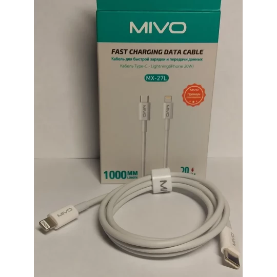 Кабель Type-C - Lightning MIVO MX-27L (1м, 20W)