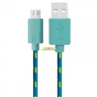 Кабель USB - Micro USB (1 м) в тканевой оплетке (Я)
