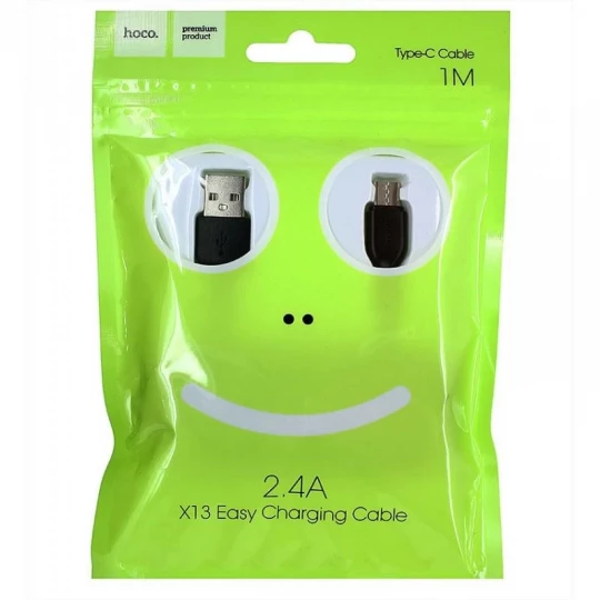 Кабель USB - Type-C HOCO X13 (1 м, силикон, 3A)