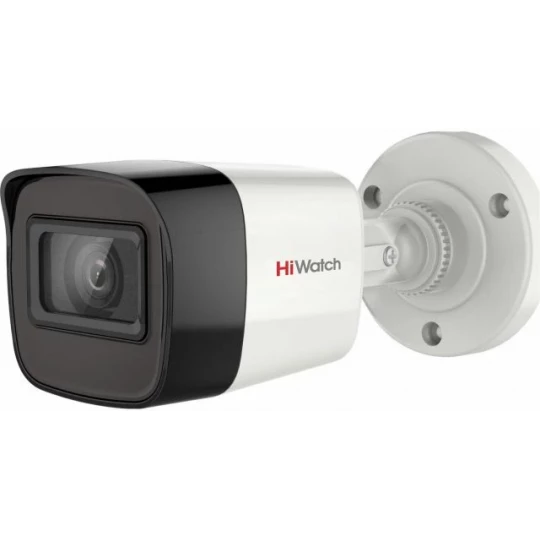 Камера HD-TVi HiWatch DS-T200A(B) с EXIR подсветкой до 30м (Цилиндр, 2.8mm, встроенный микрофон Aoc, видеовыход 4-в-1 переключаемые TVI/AHD/CVI/CVBS)