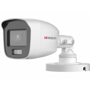 Камера HD-TVi HiWatch DS-T200L(B) с LED подсветкой до 20м и технологией ColorVu (Цилиylh, 2.8мм, 2Mpx,1920х1080, с перекл. реж. HD-TVI/AHD/ CVI/CVBS)