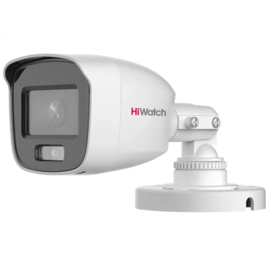 Камера HD-TVi HiWatch DS-T200L(B) с LED подсветкой до 20м и технологией ColorVu (Цилиylh, 2.8мм, 2Mpx,1920х1080, с перекл. реж. HD-TVI/AHD/ CVI/CVBS)