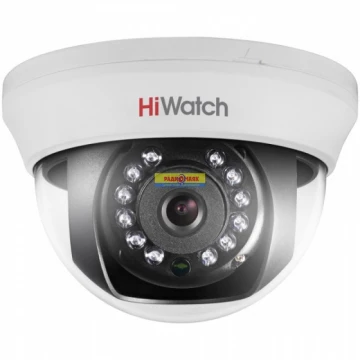 Камера HD-TVi HiWatch DS-T201(B) с ИК подсветкой до 20м (Купол, 2.8, 2Mpx, пластик, 1920х1080, TVI/AHD/CVI/CVBS)