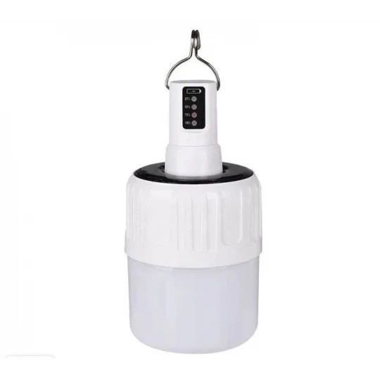 Лампа аккумуляторная с крючком UQ-9W-TYN (заряд от USB, солн. бат)
