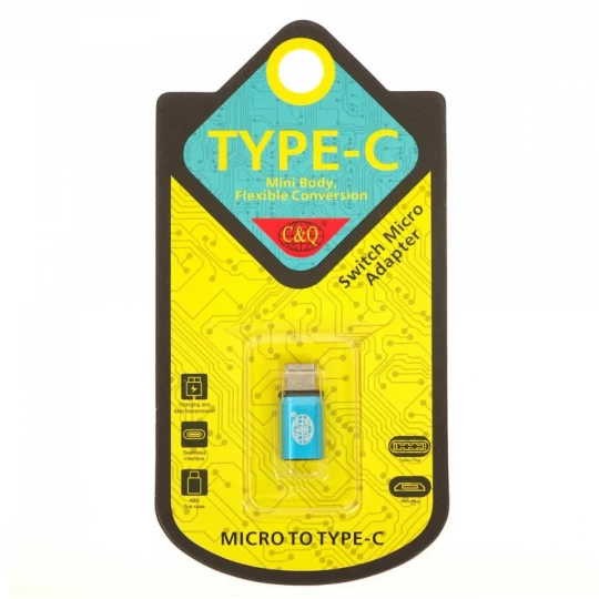 Переходник micro USB х Type-C в блистере T02CQ15