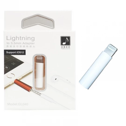 Переходник гн. AUX х шт. Lightning GL040