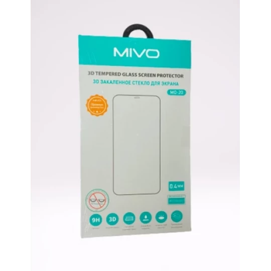 Стекло защитное iP 8+/7+ Антишпион MIVO M020 (Черный) (Я)