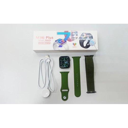 Умные часы (Smart Watch) M36 Plus (зеленый, беспроводная зарядка, Wi-Fi)