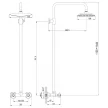 Душевой гарнитур Standart LM2160C с верхней лейкой Лемарк