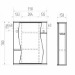 Зеркало-шкаф Alessandro 55 зеленый Vigo