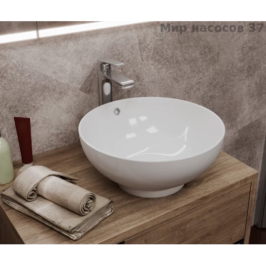 Раковина накладная D&K Matrix DT1390516, 405*405*180мм, белый