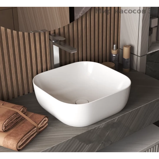 Раковина накладная D&K Venice DT1020616, 410*410*150мм, белый
