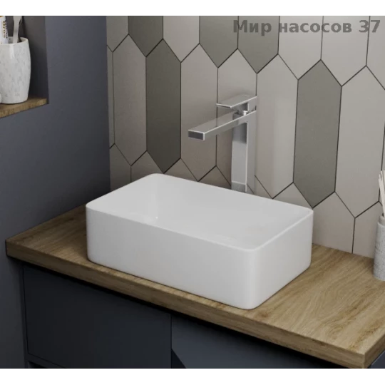 Раковина накладная D&K Berlin DT1430816, 380*240*120мм, белый