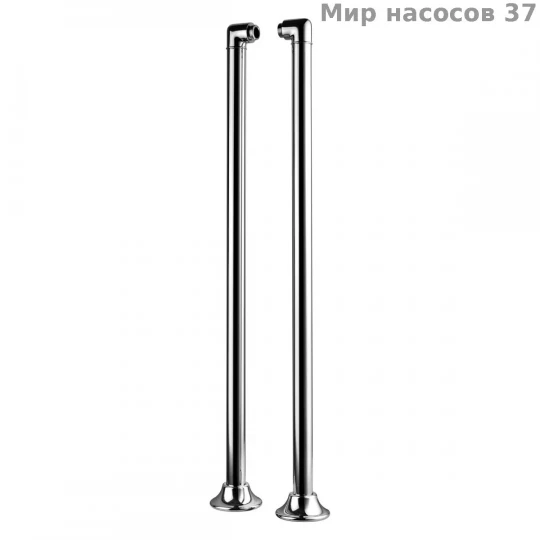 Комплект колонн 2 шт. для установки смесителя на пол ванны, хром