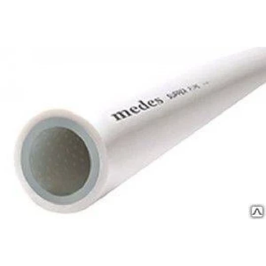Труба PN25 4м 20*3,4 стекловолокно белая, Medes