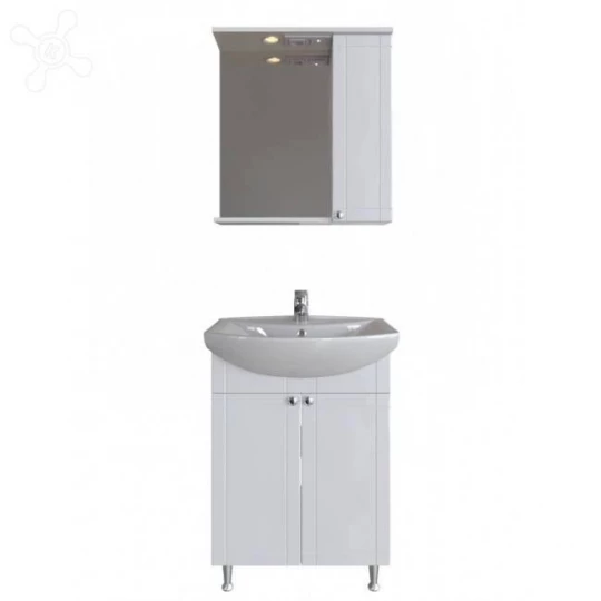 Зеркальный шкаф ЛИРА-70, 1 дв., белый SanStar