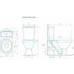 Компакт-унитаз СОЛО коричневый, Rosa.