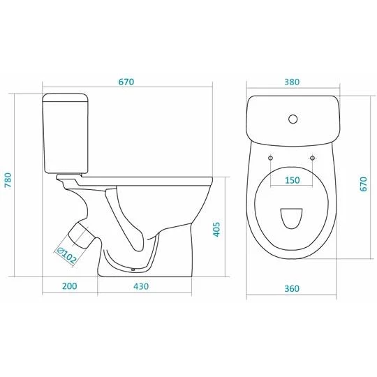 Компакт-унитаз Бореаль 1WH302144,Santek
