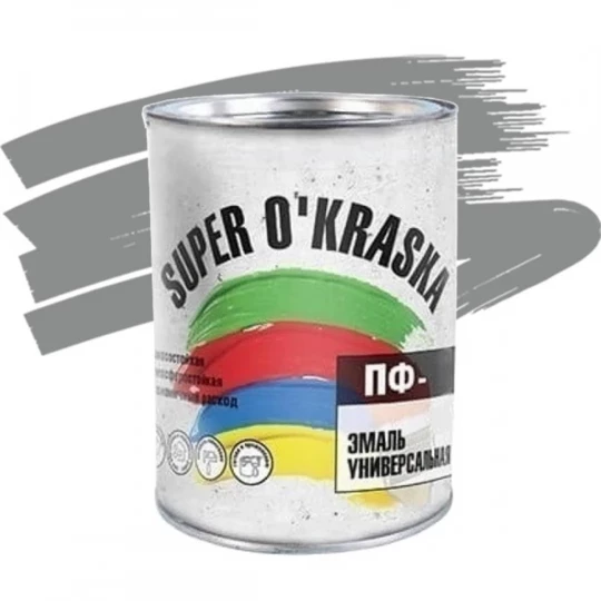 0006811 Эмаль ПФ-115 SUPER OKRASKA серый 1,9кг