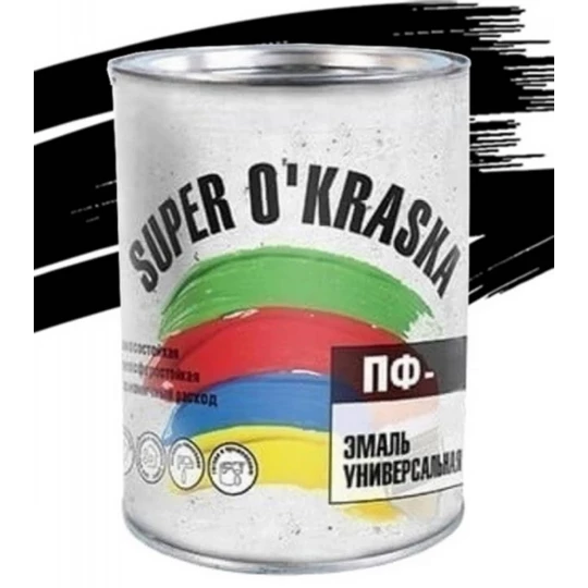 0006817 Эмаль ПФ-115 SUPER OKRASKA черный 1,9кг