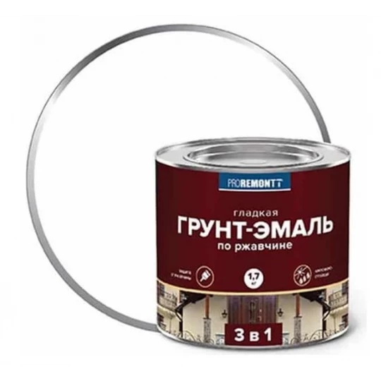 8300081 Грунт-эмаль 3 в 1 PROREMONTT белая 1,7 кг