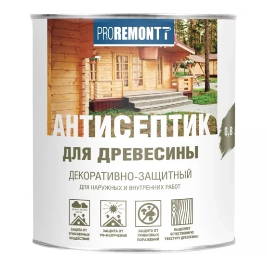 0006553 Антисептик PROREMONTT деревозащитное средство бесцветный 2,5л, Л-С