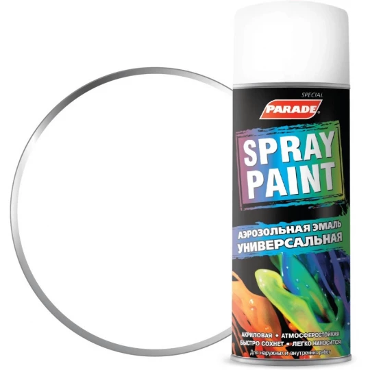 0006361 Эмаль PARADE SPRAY PAINT 40 Белый глянцевый 400мл