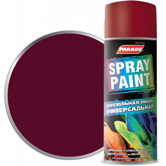 0006364 Эмаль PARADE SPRAY PAINT 3005 Винно-красный 400мл