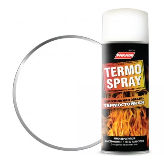 0006372 Эмаль аэрозольная PARADE TERMO SPRAY Белый
