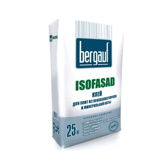 Клей BERGAUF Isofasad для плит пенополистир.минваты 25кг