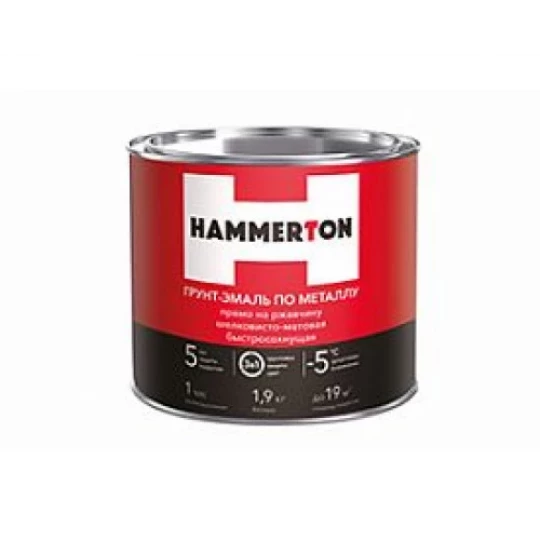 Грунт-эмаль HAMMERTON 3в1 коричневый 1,9кг