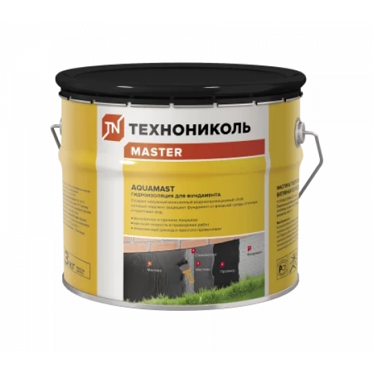 Мастика битумная AquaMast ТехноНИКОЛЬ, 3 кг