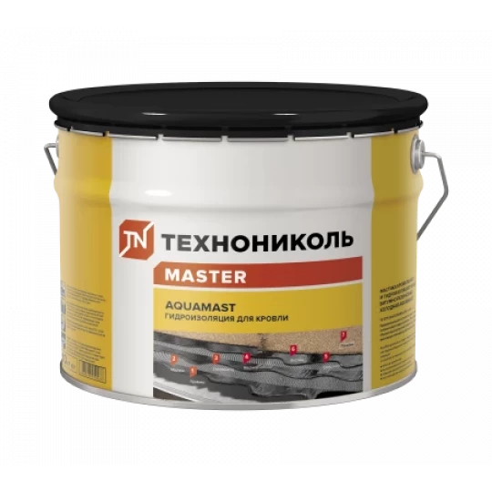 Мастика битумно-резиновая AquaMast ТехноНИКОЛЬ, 3 кг