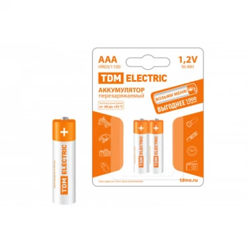 Аккумулятор AAA-1100 mAh Ni-MH BP-2 TDM SQ1702-0076