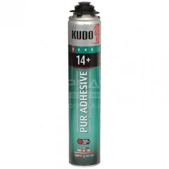 Пена-клей монтажный для теплоизоляции PUR ADHESIVE PROFF 14+ KUDO 1000 мл