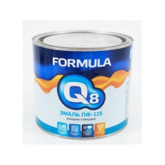 Эмаль ПФ-115 алкидная Formula Q8, глянцевая, 1,9 кг, синяя