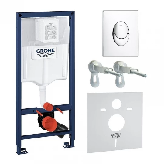 Инсталяция д/унитаза GROHE Rapid SL 4в1 6-9 л.арт. 38750001Gr (38528+38558+38505+37131) АКЦИЯ