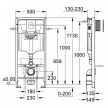 Инсталяция д/унитаза GROHE Rapid SL 4в1 6-9 л. 1,13 м арт.38775001 Набор (рама+панель+уголки+шумоизол АКЦИЯ